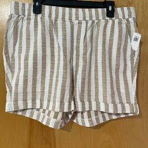 Old Navy Striped Linen Shorts NWT